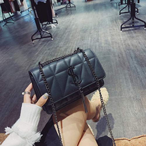 YYwangpu Women's Clutch Black Black 22.5 * 8 * 15cm