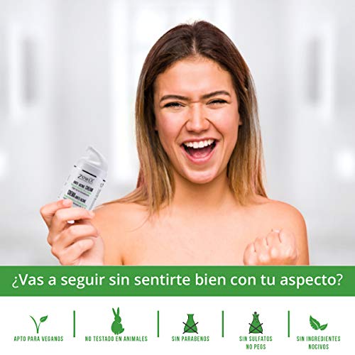 ZOWIX Crema anti acne. Elimina espinillas y granos. Tratamiento facial antiacné natural y efectivo con A. Salicílico y Oxido de Zinc. Todo tipo de acné. 50 ml