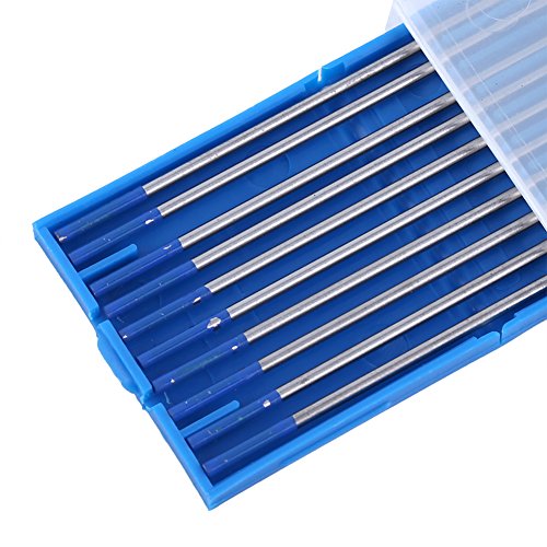 1 caja (10pcs) WL20 Electrodo Lantano de soldadura de tungsteno azul para la soldadura DC de aceros inoxidables, aleaciones de níquel, aluminio,1.0/1.6/2.4mm(1.6 * 150mm)