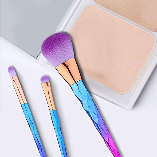 12 piezas Set de Brochas de Maquillaje Profesional Cepillos de Maquillaje Coméstico Para Sombra de Ojos, Colorete, Polvo y Cejas Base Maquillaje Kit de Maquillaje Para Niñas