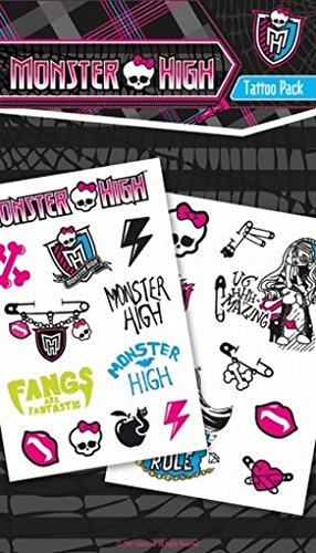 1art1 Monster High - Fangs Are Fantastic, 19 Tattoos Set De Tattoos (17 x 10cm)