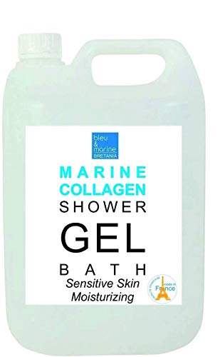 2000 ml Gel de Ducha Nacarado Extra Suave Pieles Muy Sensibles y Secas Gel de Baño Colágeno Marino Uso Diario