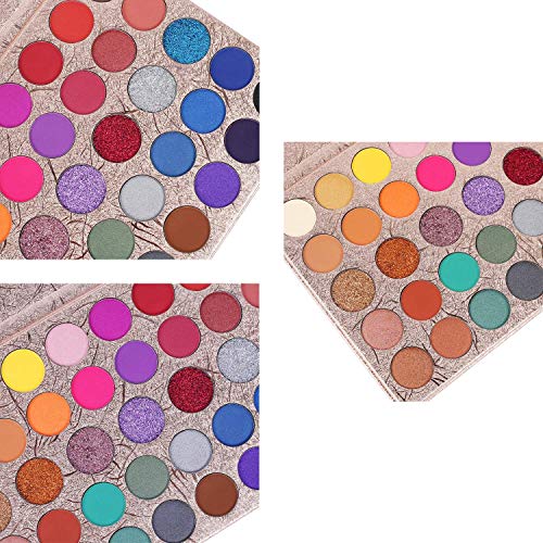 40 Paleta de sombras de ojos de colores brillantes Mezcla de brillo y brillo Sombra de ojos Brillo Metálico Impermeable Polvo liso Paletas de maquillaje de ojos de artista brillante natural