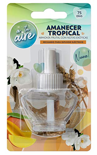 A tu aire Ambientador Eléctrico Armonía Frutal con Notas Exóticas | Fragancia Amanecer Tropical |Contenido: 1 Recambio 25 ml