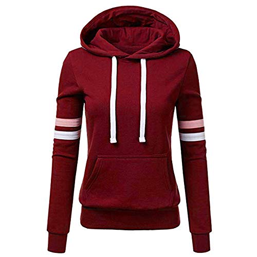 Abrigo De Invierno con Capucha De Las Mujeres Patchwork Chaqueta con Cremallera De Lana Caliente Abrigo De AlgodóN con Capucha Casual Outwear Sudadera con Capucha Deportiva riou