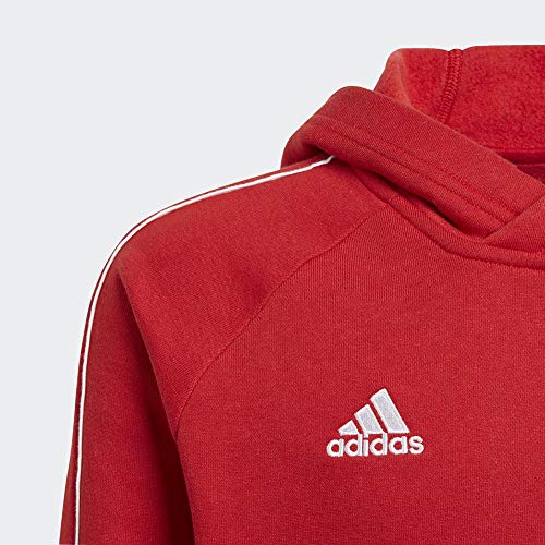 Adidas CORE18 Hoody Y Sudadera con Capucha, Unisex Niños, Rojo (Power Red/White), 15-16 años (Talla del Fabricante 176)