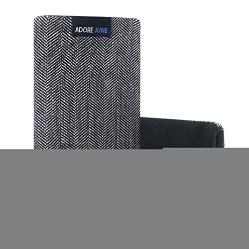 Adore June Business Funda Compatible con Samsung Galaxy Note 10 Plus/Pro Material Característico, Efecto Limpiador de Pantalla, Gris/Negro