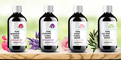 Agua Floral Puro Ecológico Hidrolato de Rosa ORGÁNICO Piel Sensible/Piel Madura 500 ml