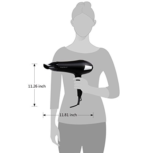 Aigostar Monique 32HIE – 2400W Secador profesional iónico de con 2 velocidades y 3 ajustes de temperatura. Incluye difusor y boquilla concetradora de aire, protección contra el sobrecalentamiento