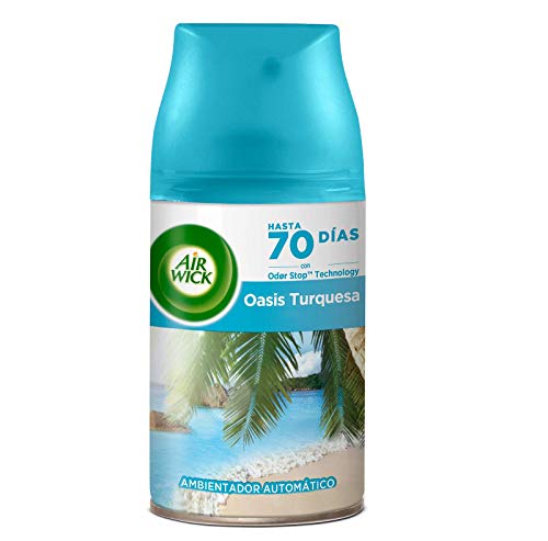 Air Wick Freshmatic - Recambio de Ambientador Spray Automático, Esencia para Casa con Aroma a Oasis Turquesa, 1 unidad