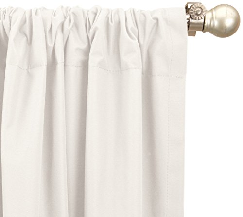 AmazonBasics - Cortinas opacas con aislamiento térmico y alzapaños, 1 unidad, 135 x 244 cm, beige