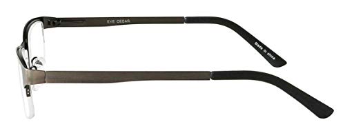 Amcedar 5-pack Gafas de lectura Hombres Medio Marco Estilo Acero Inoxidable Materiales Metal Bisagras de Resorte incluye Gafas sol de Lectura +2.50