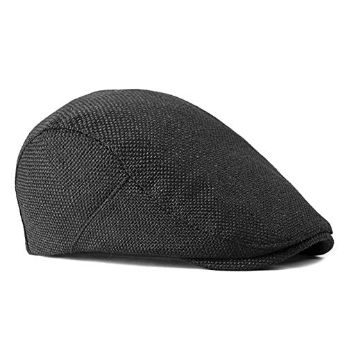 Amorar Hombres Sombrero de Boina Gorra Plana Vintage Cabbie Cap Verano Casual Vendedor de Periódicos Gorra Caza Sombrero