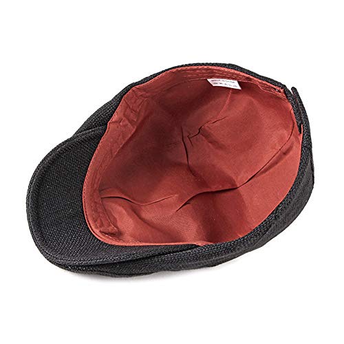 Amorar Hombres Sombrero de Boina Gorra Plana Vintage Cabbie Cap Verano Casual Vendedor de Periódicos Gorra Caza Sombrero