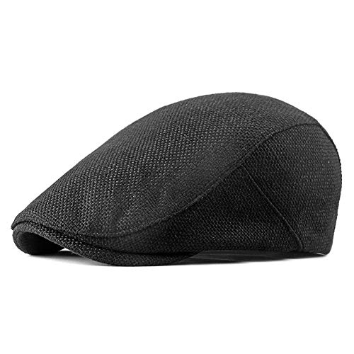 Amorar Hombres Sombrero de Boina Gorra Plana Vintage Cabbie Cap Verano Casual Vendedor de Periódicos Gorra Caza Sombrero