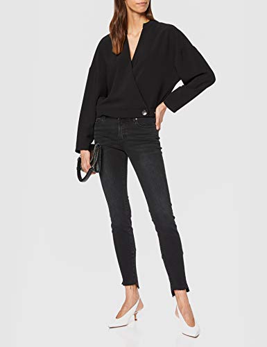 Armani Exchange 1 Button and A Half Blusa, (Black 1200), Small para Mujer