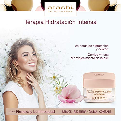 Atashi Firmeza y Luminosidad - Terapia Hidratación Intensa | Calma Rojeces | Previene Arrugas y Manchas | Sensación Confort | Liposomas de Agua Glaciar | Perfecta Para Pieles Sensibles - 50ml