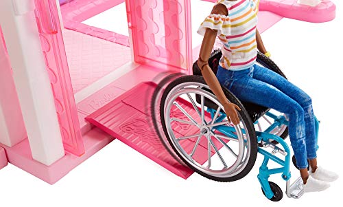 Barbie Fashionista Muñeca morena en silla de ruedas (Mattel GGV48) , color/modelo surtido