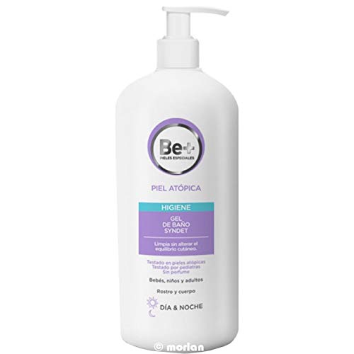 Be+ Piel Atópica Gel De Baño Syndet Día y Noche Para El Rostro y Cuerpo, 750ml