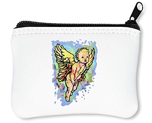 Beautiful Angel Baby Flying Cartoon Billetera con Cremallera Monedero Caratera