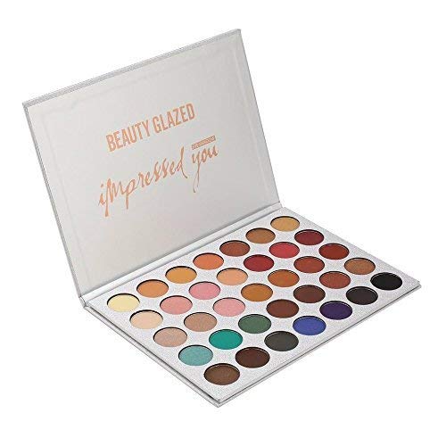 Beauty Glazed Paleta De Sombras De Ojos Profesionales - Paleta Maquillaje - Altamente Pigmentados 35 Colores Brillantes y Mate