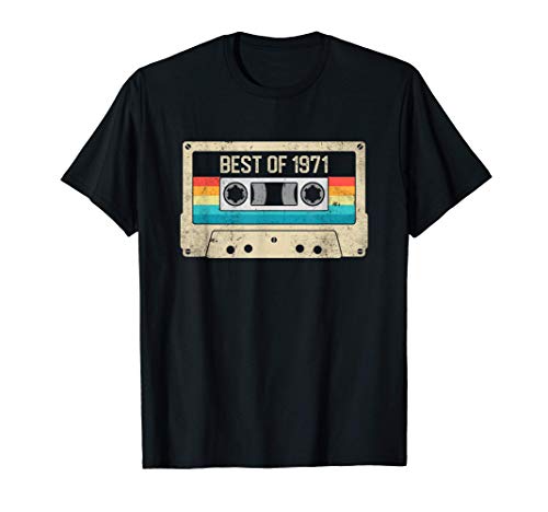 Best of 1971 Regalo 49 Años Cumpleaños Hombre Mujer Casete Camiseta