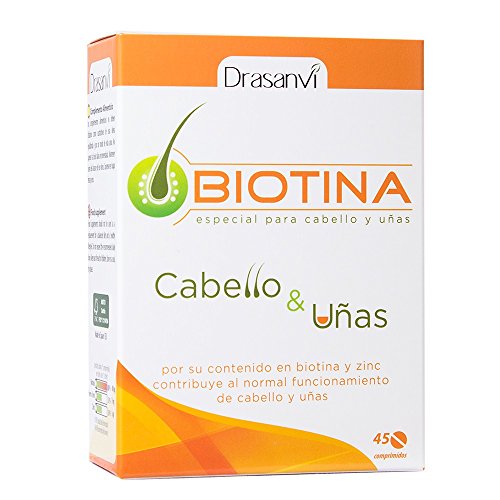 Biotina 45 comprimidos para fortalecimiento de pelo y uñas Drasanvi