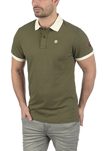BLEND Ralf Camiseta Polo De Manga Corta para Hombre con Cuello De Polo De 100% algodón, tamaño:L, Color:Ivy Green (77086)