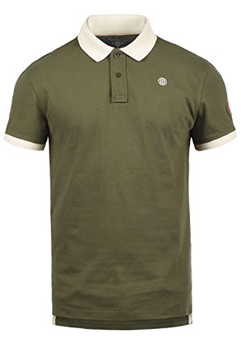 BLEND Ralf Camiseta Polo De Manga Corta para Hombre con Cuello De Polo De 100% algodón, tamaño:L, Color:Ivy Green (77086)