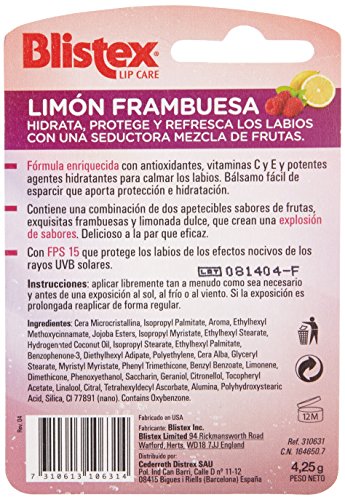 Blistex - Protector labial - Limón Frambuesa - 4.25 g