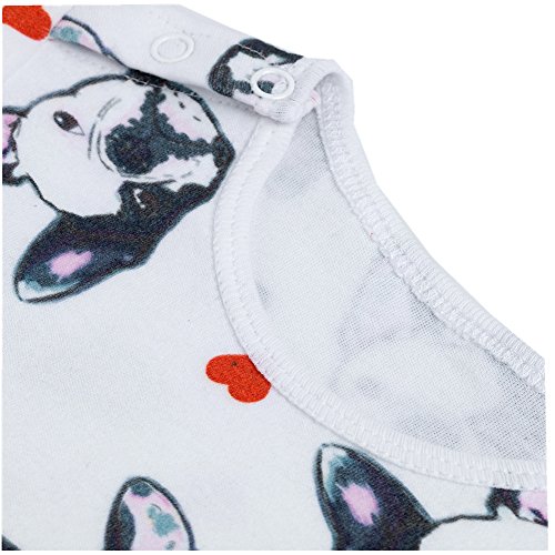 Bom Bom Pijama Cartoon Dog para Bebe Ninos Ninas Pelele de Dormir (3-6m, color3)