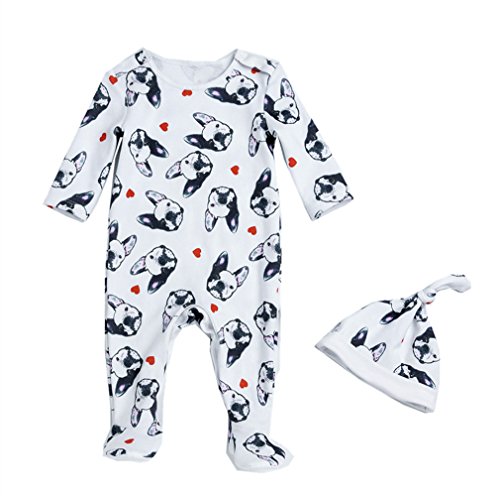 Bom Bom Pijama Cartoon Dog para Bebe Ninos Ninas Pelele de Dormir (3-6m, color3)