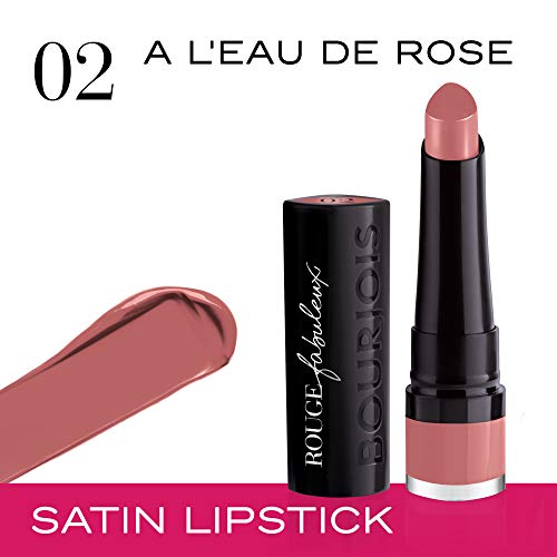 Bourjois Rouge Fabuleux Barra De Labios Tono 002 A l'eau de Rose (Gama rosas), 2.3 g