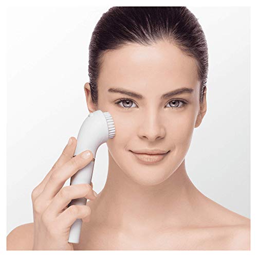 Braun FaceSpa 851 - Sistema 3 en 1 de depiladora facial, cepillo limpiador y masaje, color blanco