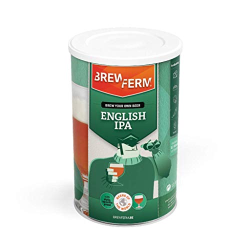 Brewferm® Juego de cerveza"English IPA" – 12 litros, tradicional IPA, color ámbar claro, sabor lleno de picante y amargo