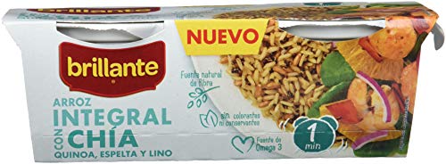 Brillante Arroz Integral Con Chía, Quinoa, Espelta Y Lino 125G X 2 - [Pack De 8] - Total 2 Kg