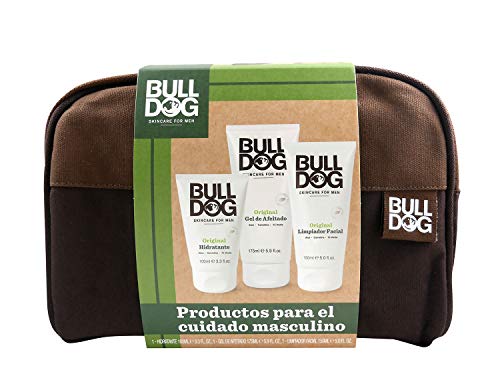 Bulldog Cuidado Facial Para Hombres Pack - Kit Cuidado Completo, Limpiador Facial 100 ml + Gel Afeitado 175 ml + Crema Hidratante 150 ml