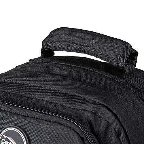 Cabin Max Metz 20L 40x20x25 cm Maleta de Cabina Pequeña Mochila de Viaje Stowaway Ideal para Llevar Debajo del Asiento en Ryanair (Negro)