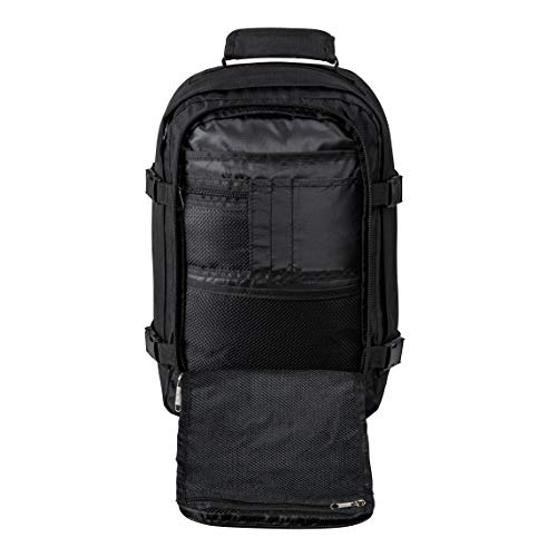 Cabin Max Metz 20L 40x20x25 cm Maleta de Cabina Pequeña Mochila de Viaje Stowaway Ideal para Llevar Debajo del Asiento en Ryanair (Negro)