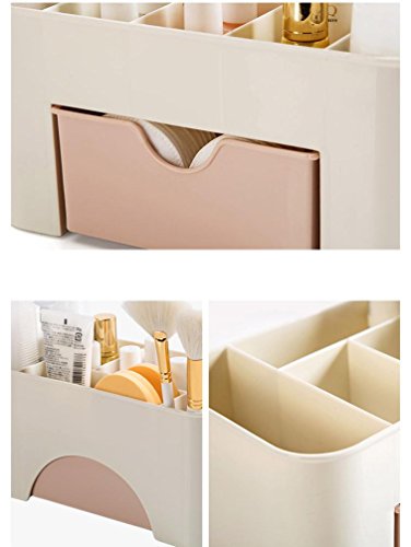 Caja Para Cosméticos Paellaesp Organizador Guardar Espacio De Escritorio Maquillaje Cajón De Almacenamiento De Tipo Caja (Rosa)