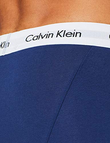 Calvin Klein 3p Low Rise Trunk Bóxer, Multicolor (White/Red/Navy), L (Pack de 3) para Hombre