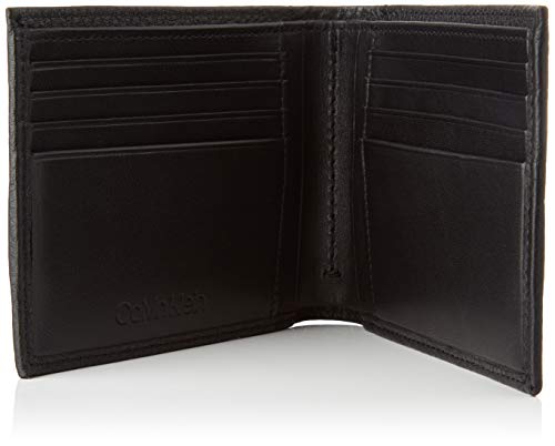 Calvin Klein - Ck Bombe' Billfold 8cc, Carteras Hombre, Negro (Blackwhite Black), 1x1x1 cm (W x H L)