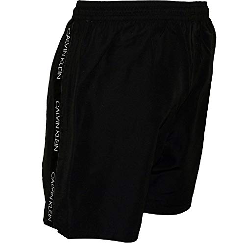 Calvin Klein Logo Cinta Chicos De Natación Shorts, Negro Edad 12-14