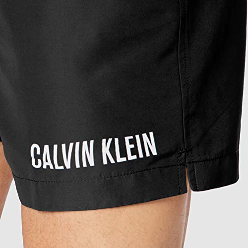 Calvin Klein Medium Double WB Bañador, Negro (PVH Black BEH), Small para Hombre