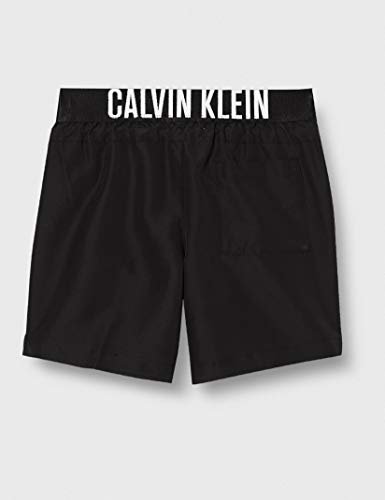 Calvin Klein Medium Waistband Drawstring Bañador, Negro (Pvh Black Beh), Talla Única (Talla del Fabricante: 14-16) para Niños