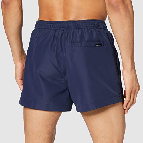 Calvin Klein Short Drawstring Bañador, Azul (Black Iris CBK), Medium para Hombre