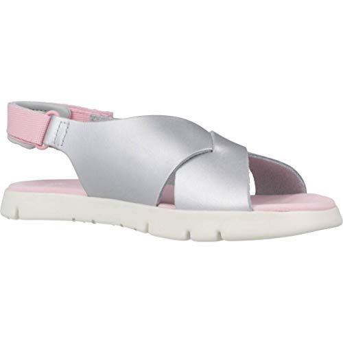 CAMPER Oruga Sandal Kids, Sandalias de cuña para Niñas, Gris Medio, 31 EU