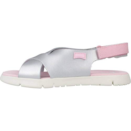 CAMPER Oruga Sandal Kids, Sandalias de cuña para Niñas, Gris Medio, 31 EU