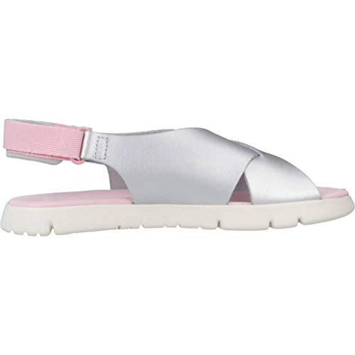 CAMPER Oruga Sandal Kids, Sandalias de cuña para Niñas, Gris Medio, 31 EU