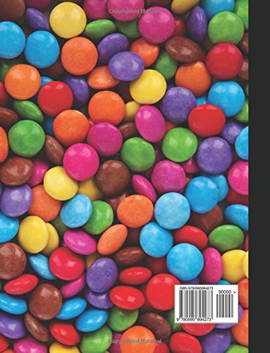 Candy Coated Composition Note Book: Wide ruled composition book with a sweet cover, useful for school work, journaling and doodling.